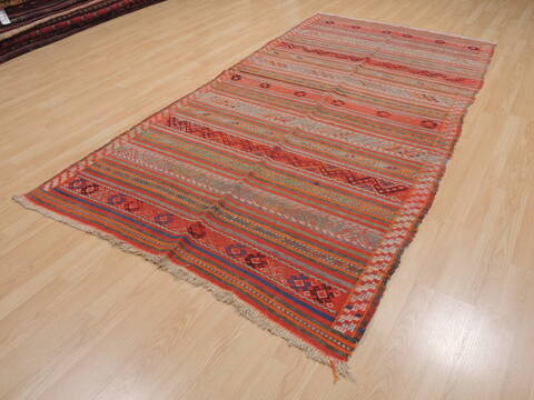 Kilim Red Flat Woven 411 X 94  Area Rug 100-109861 Image 2