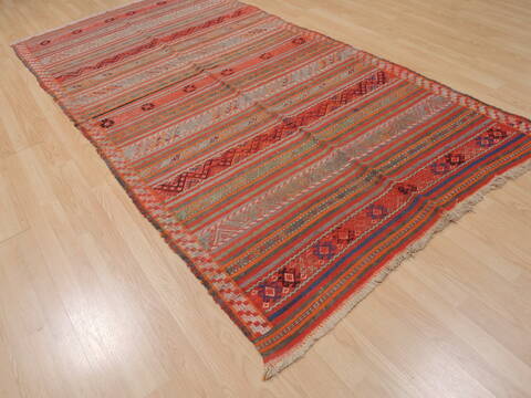 Kilim Red Flat Woven 411 X 94  Area Rug 100-109861 Image 3