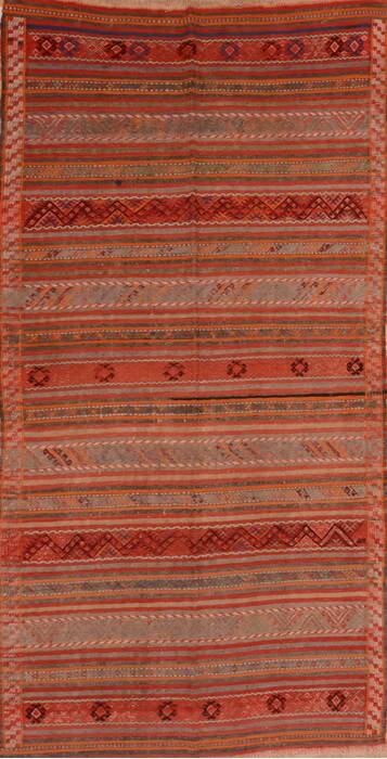 Kilim Red Flat Woven 411 X 94  Area Rug 100-109861 Image 0