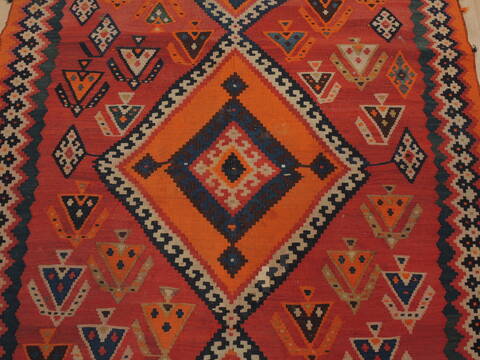 Kilim Red Runner Flat Woven 42 X 1510  Area Rug 100-109862 Image 7