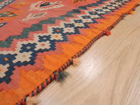 Kilim Red Runner Flat Woven 42 X 1510  Area Rug 100-109862 Image 8
