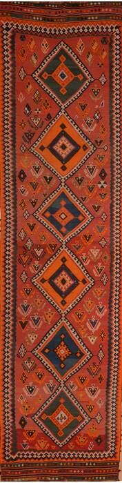 Kilim Red Runner Flat Woven 42 X 1510  Area Rug 100-109862 Image 0