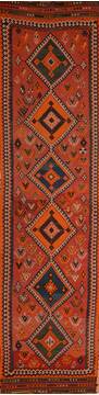 Persian Kilim Red Runner 16 to 20 ft Wool Carpet 109862