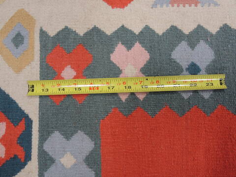 Kilim Green Flat Woven 104 X 159  Area Rug 100-109863 Image 12