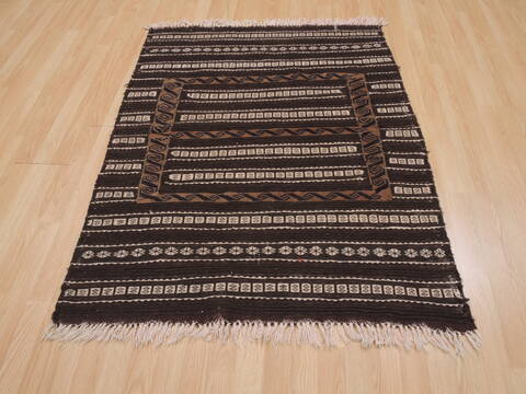 Kilim Brown Flat Woven 310 X 47  Area Rug 100-109864 Image 1