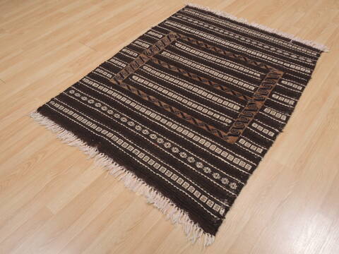 Kilim Brown Flat Woven 310 X 47  Area Rug 100-109864 Image 2
