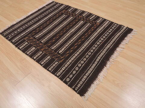 Kilim Brown Flat Woven 310 X 47  Area Rug 100-109864 Image 3