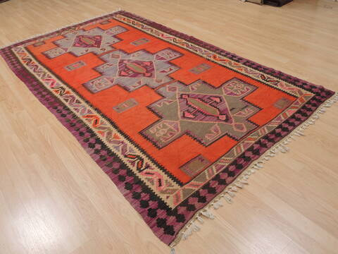 Kilim Red Flat Woven 410 X 87  Area Rug 100-109866 Image 2