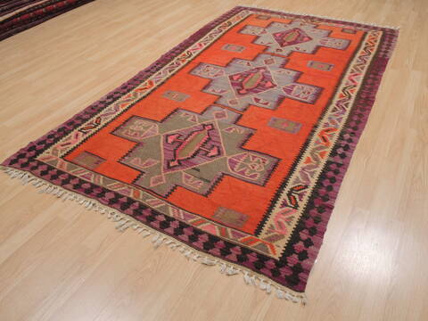 Kilim Red Flat Woven 410 X 87  Area Rug 100-109866 Image 8