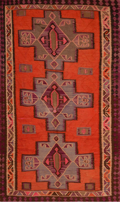 Kilim Red Flat Woven 410 X 87  Area Rug 100-109866 Image 0