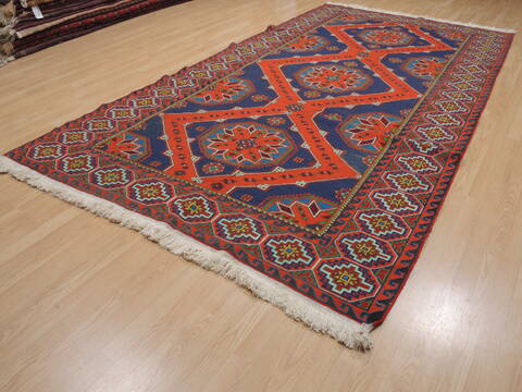 Kilim Blue Flat Woven 63 X 115  Area Rug 100-109870 Image 2