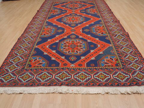 Kilim Blue Flat Woven 63 X 115  Area Rug 100-109870 Image 4