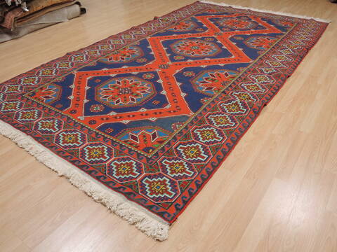 Kilim Blue Flat Woven 63 X 115  Area Rug 100-109870 Image 5