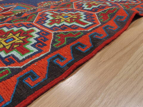 Kilim Blue Flat Woven 63 X 115  Area Rug 100-109870 Image 8