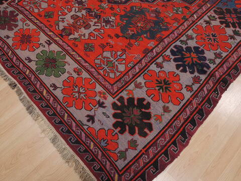 Kilim Red Flat Woven 70 X 130  Area Rug 100-109871 Image 5