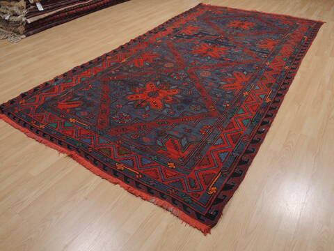 Kilim Red Flat Woven 57 X 114  Area Rug 100-109873 Image 2