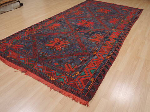 Kilim Red Flat Woven 57 X 114  Area Rug 100-109873 Image 5