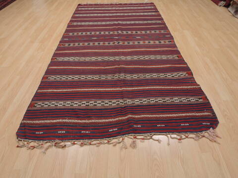 Kilim Red Runner Flat Woven 49 X 911  Area Rug 100-109874 Image 1