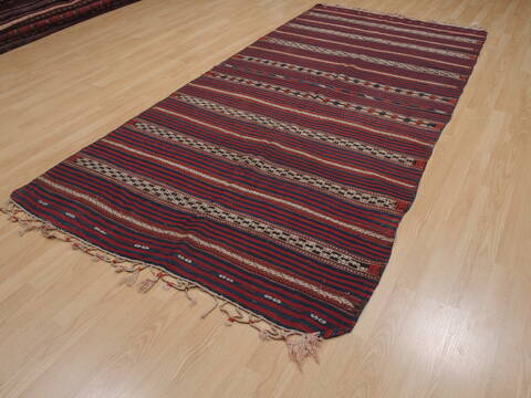 Kilim Red Runner Flat Woven 49 X 911  Area Rug 100-109874 Image 2