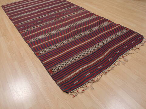 Kilim Red Runner Flat Woven 49 X 911  Area Rug 100-109874 Image 3