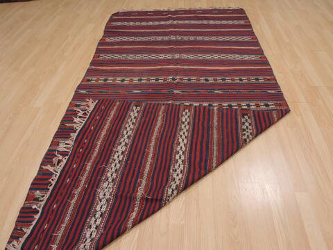 Kilim Red Runner Flat Woven 49 X 911  Area Rug 100-109874 Image 6