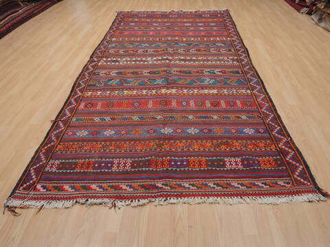 Kilim Red Runner Flat Woven 55 X 114  Area Rug 100-109875 Image 1