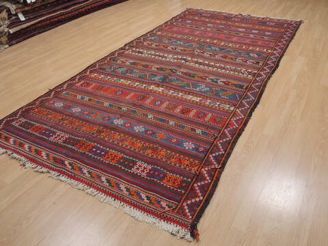 Kilim Red Runner Flat Woven 55 X 114  Area Rug 100-109875 Image 2