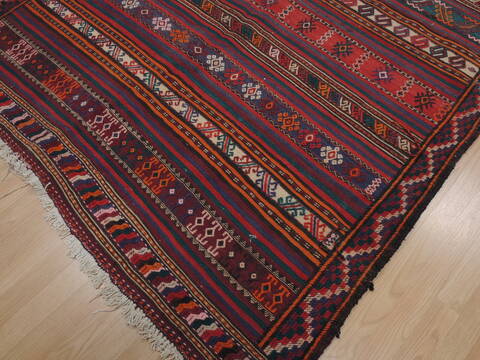 Kilim Red Runner Flat Woven 55 X 114  Area Rug 100-109875 Image 5