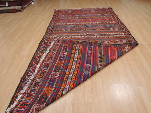 Kilim Red Runner Flat Woven 55 X 114  Area Rug 100-109875 Image 7