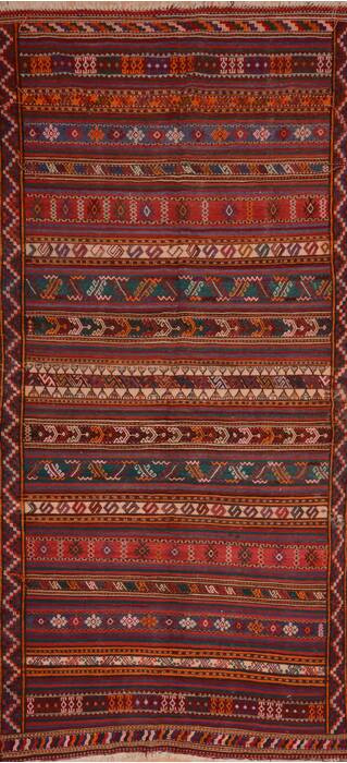 Kilim Red Runner Flat Woven 55 X 114  Area Rug 100-109875 Image 0