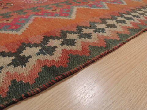 Kilim Brown Runner Flat Woven 40 X 97  Area Rug 100-109888 Image 6