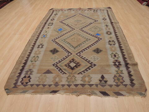 Kilim Brown Flat Woven 55 X 82  Area Rug 100-109890 Image 1