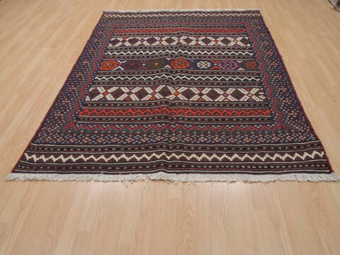 Kilim Red Flat Woven 53 X 70  Area Rug 100-109892 Image 1