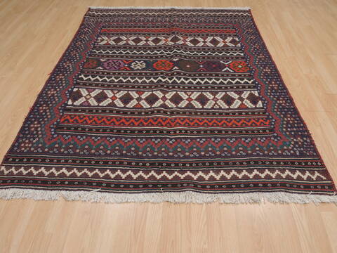 Kilim Red Flat Woven 53 X 70  Area Rug 100-109892 Image 3