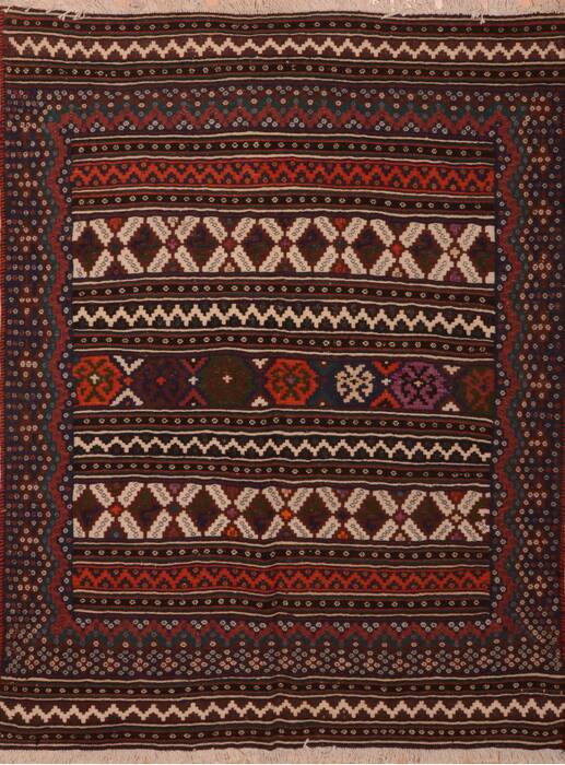 Kilim Red Flat Woven 53 X 70  Area Rug 100-109892 Image 0