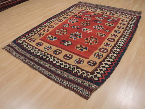 Kilim Red Flat Woven 53 X 77  Area Rug 100-109893 Image 1