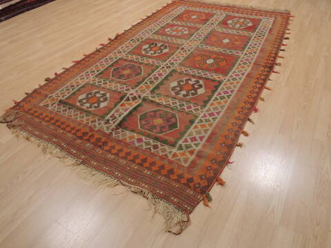 Kilim Red Runner Flat Woven 50 X 97  Area Rug 100-109894 Image 2