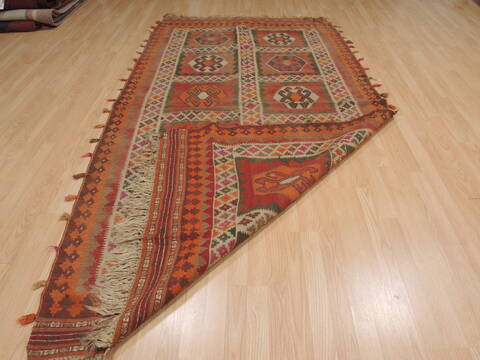 Kilim Red Runner Flat Woven 50 X 97  Area Rug 100-109894 Image 6