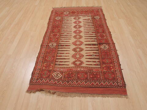Kilim Red Flat Woven 30 X 52  Area Rug 100-109895 Image 1