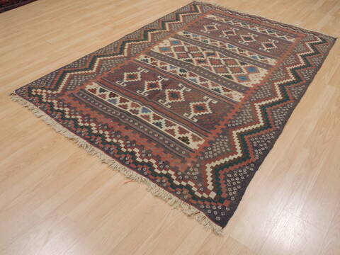 Kilim Brown Flat Woven 50 X 74  Area Rug 100-109897 Image 2