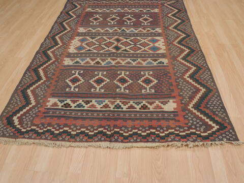 Kilim Brown Flat Woven 50 X 74  Area Rug 100-109897 Image 4