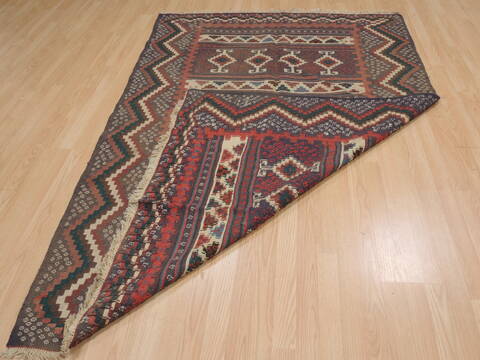 Kilim Brown Flat Woven 50 X 74  Area Rug 100-109897 Image 8