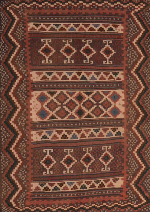 Kilim Brown Flat Woven 50 X 74  Area Rug 100-109897 Image 0