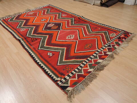 Kilim Red Flat Woven 51 X 86  Area Rug 100-109902 Image 3