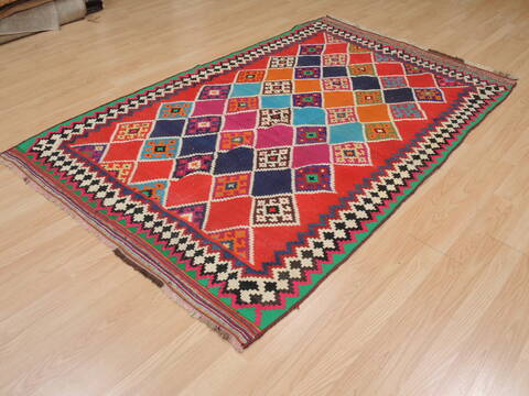 Kilim Red Flat Woven 46 X 73  Area Rug 100-109903 Image 6