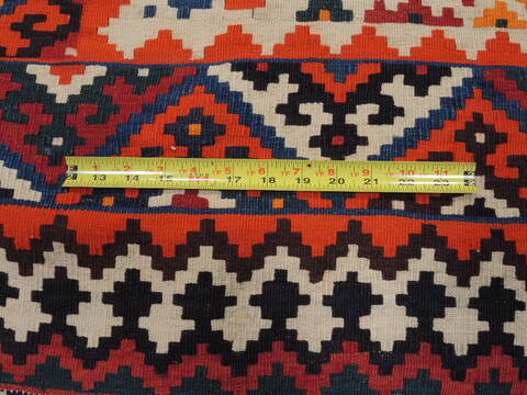 Kilim Red Runner Flat Woven 410 X 101  Area Rug 100-109905 Image 10