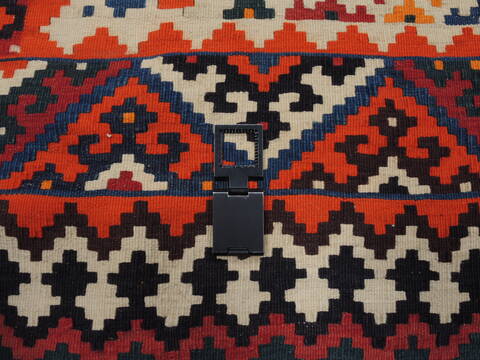 Kilim Red Runner Flat Woven 410 X 101  Area Rug 100-109905 Image 11
