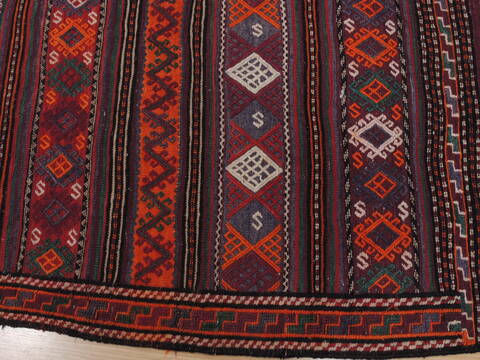 Kilim Red Runner Flat Woven 52 X 99  Area Rug 100-109906 Image 7