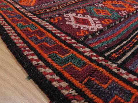 Kilim Red Runner Flat Woven 52 X 99  Area Rug 100-109906 Image 8