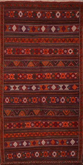 Kilim Red Runner Flat Woven 52 X 99  Area Rug 100-109906 Image 0